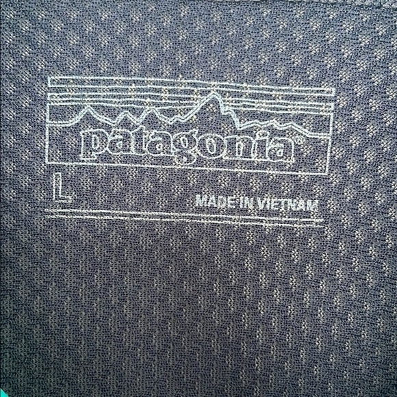 Patagonia Women’s All Weather Zip-Neck Teal Navy Hiking Running Top UPF 15 Large - Picture 4 of 17